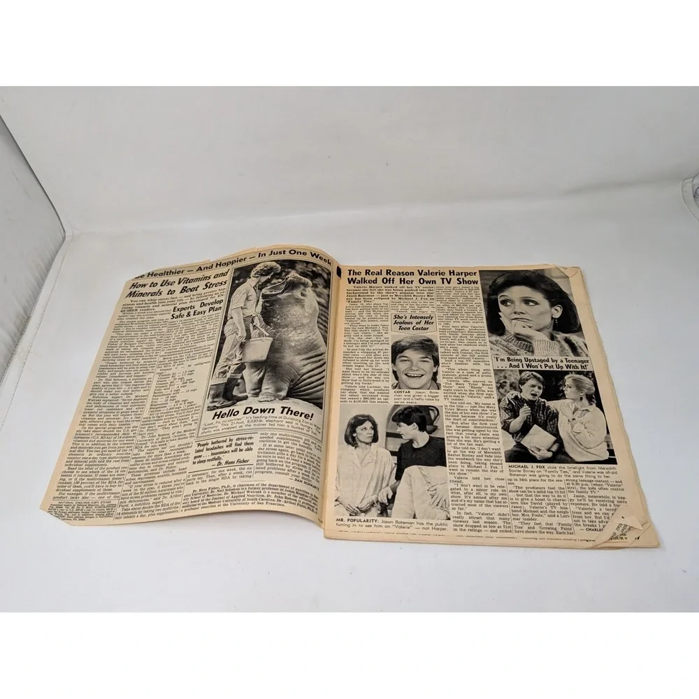 National Enquirer Magazine‎ 1987 Oliver North Valerie Harper Justine Bateman 80s